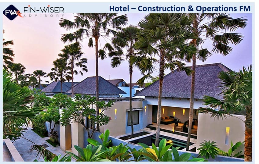 Resort/Hotel Project Valuation – Construction and Operation Phase with NPV & IRR calculations