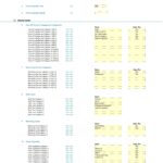 Setup inputs for financial projection model, including categories and general inputs for ABC Professional Services.