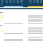 Balance sheet template showing assets, liabilities, and equity projections in GBP.