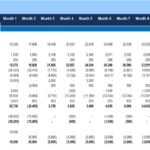 Cash Flow Statement Template for Financial Analysis | eFinancialModels Cash flow statement template showcasing monthly cash activities for analysis.