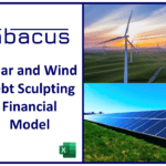 Solar and Wind Debt Sculpting Financial Model Overview | eFinancialModels Debt sculpting financial model for solar and wind energy visuals.