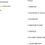 Guide layout including sections on definitions and debt recovery processes.