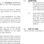 Warranty Terms and Conditions Overview | eFinancialModels Warranty document detailing obligations of purchaser and seller regarding equipment.