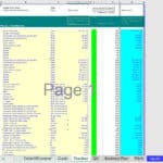 Detailed financial parameters for a yoga studio model, including costs and forecasting dates.