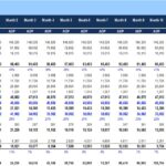 Monthly Profit and Loss Statement Overview | eFinancialModels 12-month Profit and Loss statement with financial metrics and comparisons.