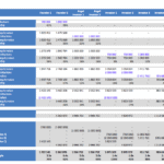 Cap Table and Investor Returns Overview | eFinancialModels Cap table showing investments and share ownership from funding rounds and cash flow metrics.