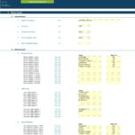 Financial projection setup for ABC Dental Clinic, detailing inputs and service categories.