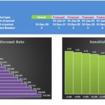 Sensitivity Analysis of NPV and PI to Discount Rates | eFinancialModels NPV and PI sensitivity analysis chart displaying impact of discount rates on cash flows.