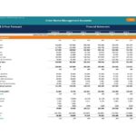 Income statement showing service and product sales, expenses, and profit forecasts from 2020 to 2026.