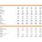 Balance sheet and cash flow statement displaying company financials.