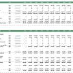 Balance sheet and cash flow statement forecasting financials for a coffee farm over 11 years.