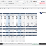 Budget accuracy chart comparing actual vs. budget figures for revenue and expenses across three fiscal years.