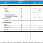 2021 Restaurant Cash Flow Statement displaying income, expenses, and cash flow calculations