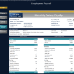 Employee Monthly Salary Payslip Overview | eFinancialModels Monthly salary payslip showing earnings, deductions, and net pay for an employee.