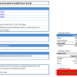 Excel settings for creating and sending emails with embedded images.