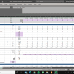 Operational metrics for hydrogen trucks in a financial model spreadsheet.