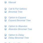 Options and Real Options Model Overview | eFinancialModels Options model detailing binomial tree and strategic options