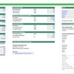Financial model template with key settings and assumptions for financial analysis.