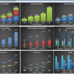 Financial Performance Dashboard with Key Metrics Overview | eFinancialModels Financial metrics dashboard featuring orders, users, revenues, costs, and margins evaluations.