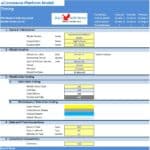 eCommerce Financial Model Timing Overview | eFinancialModels eCommerce financial model template highlighting timing, general information, and color coding.
