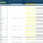 Financial projection template showing actual income statement data