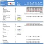 eCommerce Valuation Model Overview | eFinancialModels eCommerce model with projected cash flows and feasibility metrics analysis.
