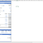 Financial model template for real estate analysis showing stats and costs.