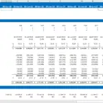 Financial model showing revenue, expenses, and EBITDA for a renewable energy project.