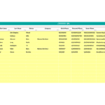 Contact Management Table for Financial Networking | eFinancialModels Contact list showing names, roles, and contact details for effective networking.