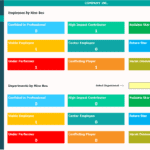 Nine Box chart displaying employee performance and potential categories