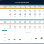 Pet Shop Financial Model - DCF & Payback Period Analysis | eFinancialModels DCF and payback period data for a pet shop financial model from 2022 to 2028.