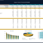 Liquor Store Financial Model Overview | eFinancialModels Financial model data for a liquor store, showing revenue metrics and ratios through 2029.