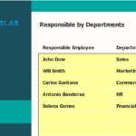 Employee Responsibilities by Department Overview | eFinancialModels Employee responsibilities table showing department assignments for clarity.