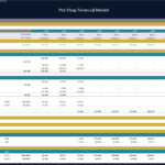 Pet Shop Financial Model Cash Flow Overview | eFinancialModels Pet shop financial model displaying partnership cash flow and distribution calculations.