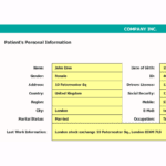 Patient information data entry form showing demographics and contact details.