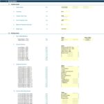 Configuration page for personal financial model with inputs for family, income, and expenses.