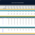 Liquor Store Payroll Financial Model Overview | eFinancialModels Liquor store payroll breakdown showing salaries, bonuses, and tax calculations.