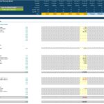 Personal financial planning model showing assets, liabilities, and net worth in EUR.