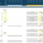 Balance sheet template with assets, liabilities, and equity sections for financial analysis.