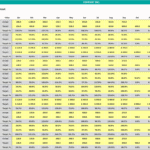 Customer Data Input Overview for Performance Indicators | eFinancialModels Monthly actuals and targets for customer indicators in a data table.