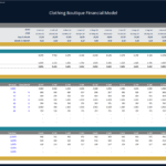 Clothing Boutique Payroll Model Overview | eFinancialModels Detailed payroll model including salaries, bonuses, and tax calculations for a clothing boutique.