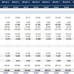 Detailed Cash Flow Statement for Financial Analysis | eFinancialModels Monthly cash flow statement showing earnings, investments, and financing activities.