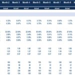 Key Performance Indicators Financial Ratios Analysis | eFinancialModels Financial KPIs chart depicting monthly profitability and liquidity ratios.