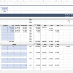Marketing and Advertising Budget Overview | eFinancialModels Screenshot of a marketing and advertising budget spreadsheet with one-off and periodic events listed