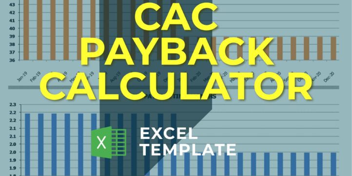 CAC Payback Calculator for Customer Acquisition Cost | eFinancialModels CAC payback calculator showing monthly customer acquisition costs in Excel format.