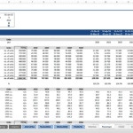 Sales Revenue Forecast Model Overview (2022-2026) | eFinancialModels Sales revenue template showing volumes and prices across multiple products from 2022 to 2026.