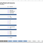 Monthly Budgeting Model Table of Contents | eFinancialModels Table of contents for a comprehensive monthly budgeting Excel model.