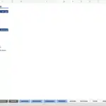 Color coding system for sheet and cell classifications in Excel financial model.