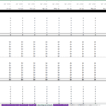 Financial model template with rental income projections and unit details.