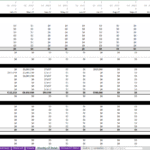 Cash flow model showing net operating income and development costs.